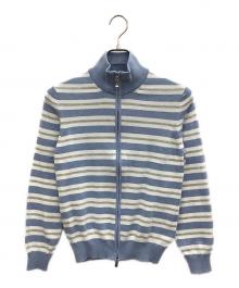 FEDELI（フェデーリ）の古着「薄手ニット」｜ブルー×ホワイト