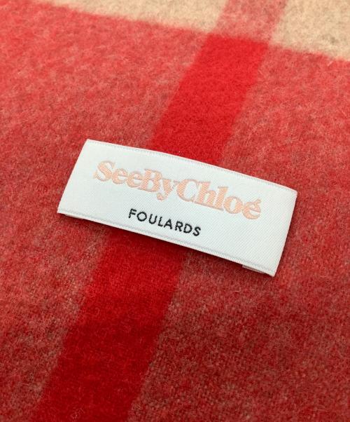 SEE BY CHLOE（シーバイクロエ）SEE BY CHLOE (シーバイクロエ) マフラー レッド サイズ:−の古着・服飾アイテム