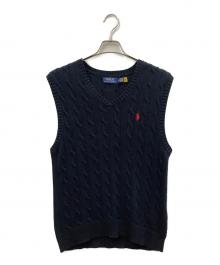 POLO RALPH LAUREN（ポロ・ラルフローレン）の古着「ニットベスト」｜ネイビー