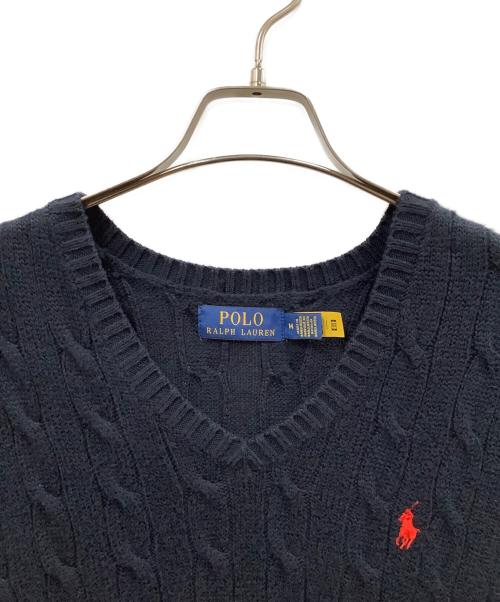 POLO RALPH LAUREN（ポロ・ラルフローレン）POLO RALPH LAUREN (ポロ・ラルフローレン) ニットベスト ネイビー サイズ:Mの古着・服飾アイテム