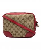GUCCIグッチ）の古着「ショルダーバッグ/GG」｜ベージュ
