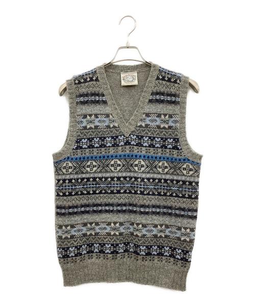 JAMIESON’S（ジャミーソンズ）JAMIESON’S (ジャミーソンズ) ニットベスト グレー サイズ:−の古着・服飾アイテム