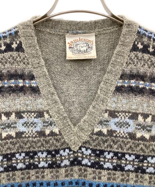 JAMIESON’S（ジャミーソンズ）JAMIESON’S (ジャミーソンズ) ニットベスト グレー サイズ:−の古着・服飾アイテム