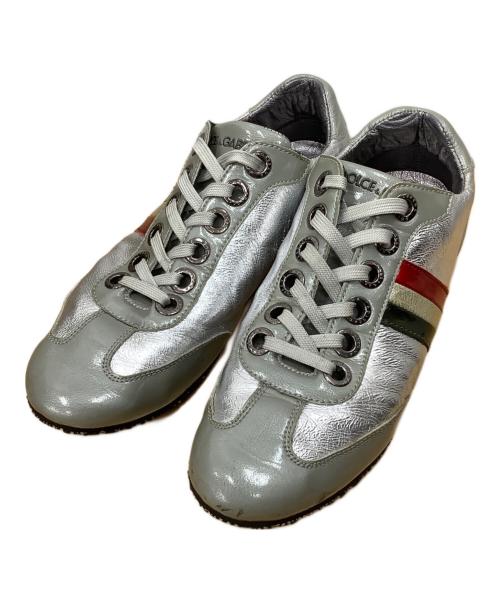 DOLCE & GABBANA（ドルチェ＆ガッバーナ）DOLCE & GABBANA (ドルチェ＆ガッバーナ) ローカットスニーカー シルバー サイズ:25の古着・服飾アイテム