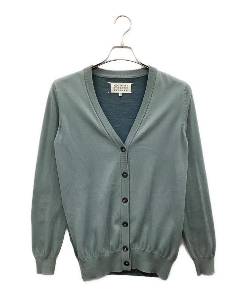 Maison Margiela（メゾンマルジェラ）Maison Margiela (メゾンマルジェラ) エルボーパッチカーディガン ブルー サイズ:XSの古着・服飾アイテム