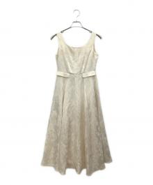 HER LIP TO（ハーリップトゥ）の古着「Classic Floral Jacquard Dress」｜ベージュ