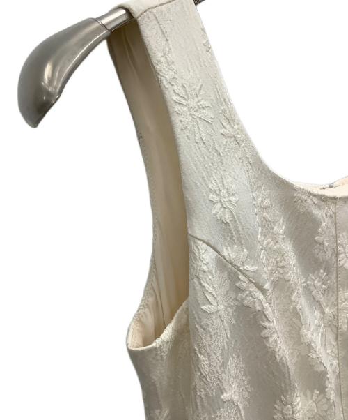 HER LIP TO（ハーリップトゥ）HER LIP TO (ハーリップトゥ) Classic Floral Jacquard Dress ベージュ サイズ:Sの古着・服飾アイテム