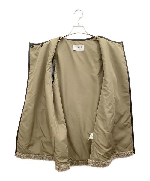 THREE DOTS（スリードッツ）THREE DOTS (スリードッツ) プードルボアロングベスト ベージュ サイズ:Sの古着・服飾アイテム