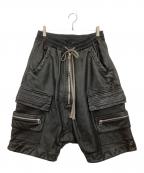 A.F ARTEFACTエーエフ アーティファクト）の古着「コートレザーハーフパンツ」｜ブラック