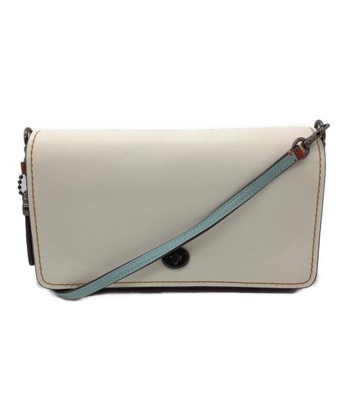 COACH（コーチ）COACH (コーチ) ショルダーバッグ ベージュ×ブルー サイズ:−の古着・服飾アイテム