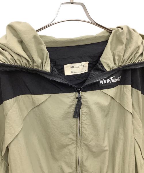 WILD THINGS（ワイルドシングス）WILD THINGS (ワイルドシングス) 77circa (ナナナナサーカ) ナイロンジャケット カーキ×ブラック サイズ:Fの古着・服飾アイテム