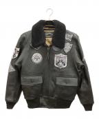 AVIREXアヴィレックス）の古着「ラムレザージャケット」｜ブラック