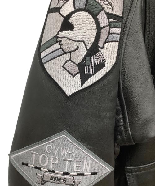 AVIREX（アヴィレックス）AVIREX (アヴィレックス) ラムレザージャケット ブラック サイズ:XLの古着・服飾アイテム