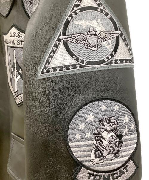 AVIREX（アヴィレックス）AVIREX (アヴィレックス) ラムレザージャケット ブラック サイズ:XLの古着・服飾アイテム