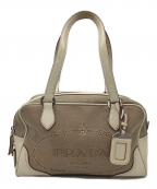 PRADAプラダ）の古着「ボストンバッグ」｜ベージュ