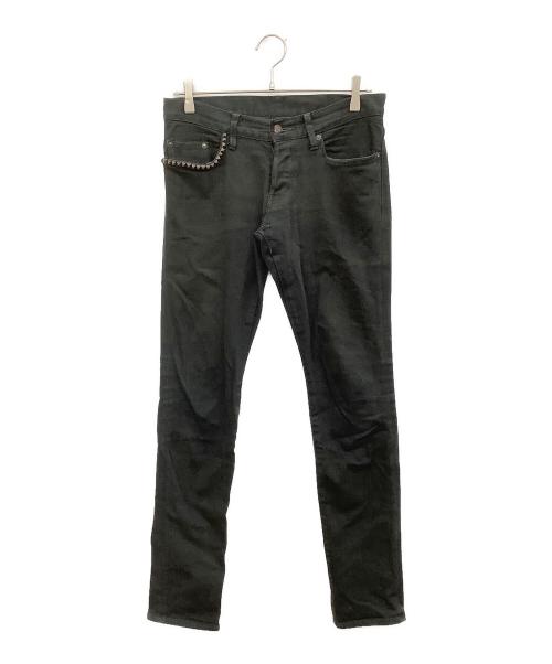 Hysteric Glamour（ヒステリックグラマー）Hysteric Glamour (ヒステリックグラマー) スタッズスリムストレッチデニムパンツ ブラック サイズ:30インチの古着・服飾アイテム