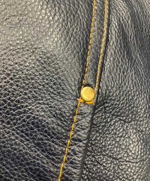 BOLINI（ボリーニ）BOLINI (ボリーニ) レザージャケット インディゴ サイズ:46の古着・服飾アイテム