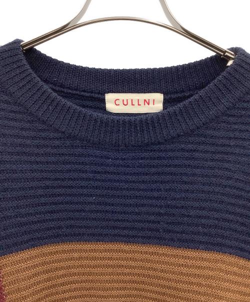 CULLNI（クルニ）CULLNI (クルニ) 厚手ニット ネイビー×ブラウン サイズ:1の古着・服飾アイテム