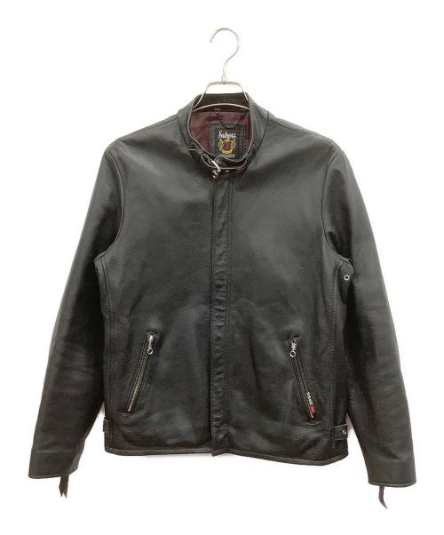 Schott（ショット）Schott (ショット) シングルレザーライダースジャケット ブラック サイズ:Lの古着・服飾アイテム