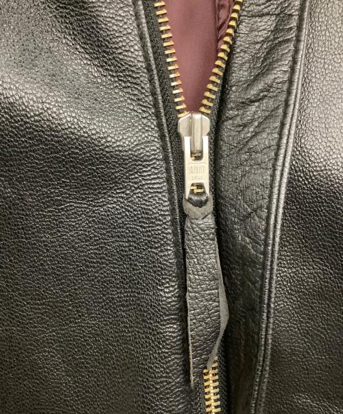 Schott（ショット）Schott (ショット) シングルレザーライダースジャケット ブラック サイズ:Lの古着・服飾アイテム