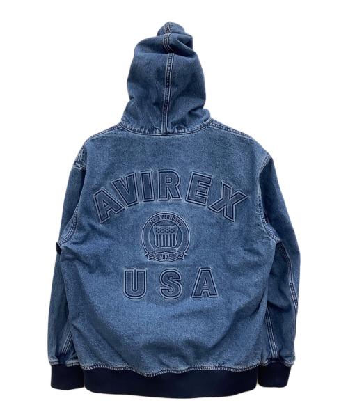 AVIREX（アヴィレックス）AVIREX (アヴィレックス) ジップパーカー インディゴ サイズ:Lの古着・服飾アイテム