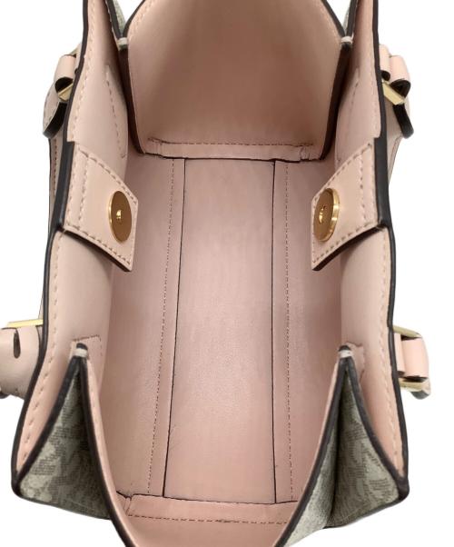 MICHAEL KORS（マイケル・コース）MICHAEL KORS (マイケル・コース) 2WAYバッグ ベージュ×ピンク サイズ:−の古着・服飾アイテム