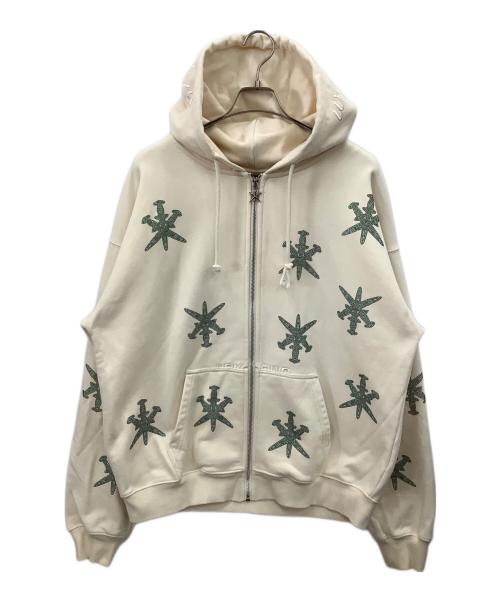 unknown（アンノーン）unknown (アンノーン) ジップパーカー ベージュ サイズ:Lの古着・服飾アイテム