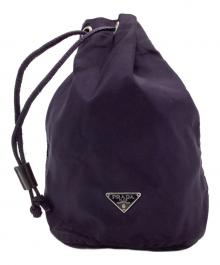 PRADA（プラダ）の古着「巾着ポーチ」｜パープル