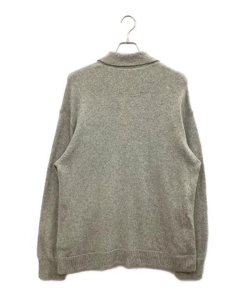 MHL（エムエイチエル）MHL (エムエイチエル) WASHABLE DRY WOOL KNITWEAR グレー サイズ:Lの古着・服飾アイテム