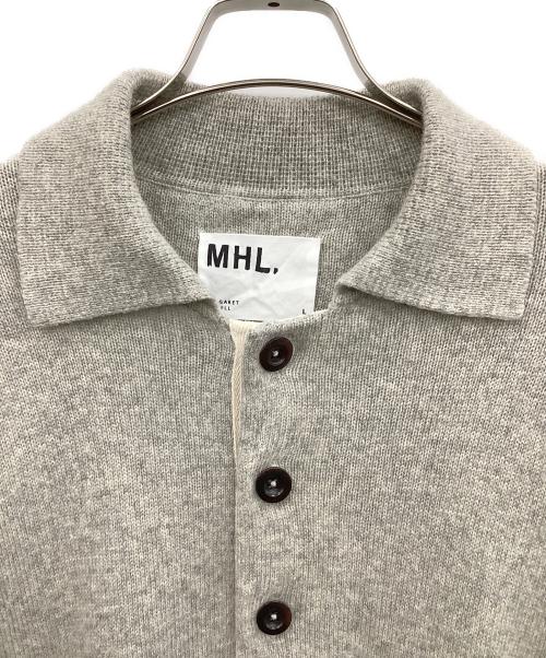 MHL（エムエイチエル）MHL (エムエイチエル) WASHABLE DRY WOOL KNITWEAR グレー サイズ:Lの古着・服飾アイテム