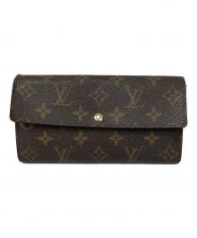 LOUIS VUITTON（ルイ ヴィトン）の古着「長財布/ポルトフォイユ・サラ」｜ブラウン