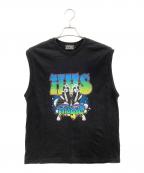 Hysteric Glamourヒステリックグラマー）の古着「MAJOR WORLD TOUR ノースリーブTシャツ」｜ブラック