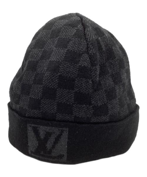 LOUIS VUITTON（ルイ ヴィトン）LOUIS VUITTON (ルイ ヴィトン) ビーニー/ボネ プティ ダミエ ブラック×グレー サイズ:−の古着・服飾アイテム