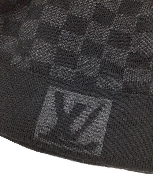 LOUIS VUITTON（ルイ ヴィトン）LOUIS VUITTON (ルイ ヴィトン) ビーニー/ボネ プティ ダミエ ブラック×グレー サイズ:−の古着・服飾アイテム