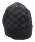 LOUIS VUITTON (ルイ ヴィトン) ビーニー/ボネ プティ ダミエ ブラック×グレー サイズ:−：22000円