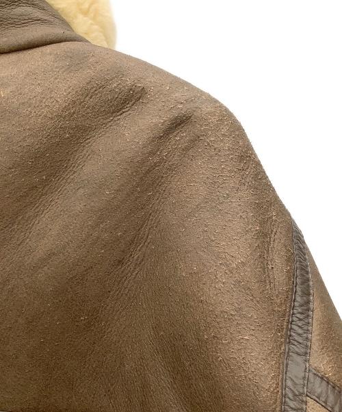 aviation（アビエーション）aviation (アビエーション) B-3ムートンフライトジャケット ブラウン サイズ:Mの古着・服飾アイテム