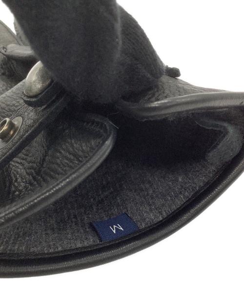 POLO RALPH LAUREN（ポロ・ラルフローレン）POLO RALPH LAUREN (ポロ・ラルフローレン) レザーグローブ ブラック サイズ:Mの古着・服飾アイテム