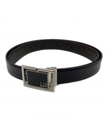 dunhill（ダンヒル）の古着「レザーベルト」｜ブラック