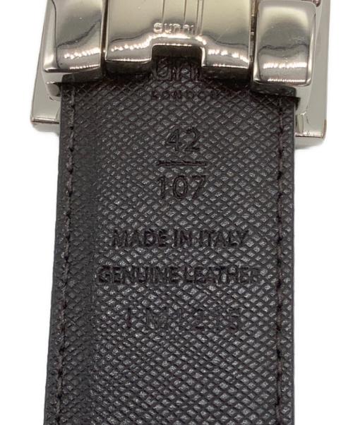 dunhill（ダンヒル）dunhill (ダンヒル) レザーベルト ブラック サイズ:42/107の古着・服飾アイテム