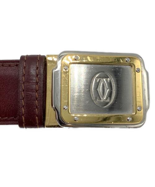 Cartier（カルティエ）Cartier (カルティエ) レザーベルト ワインレッド サイズ:−の古着・服飾アイテム