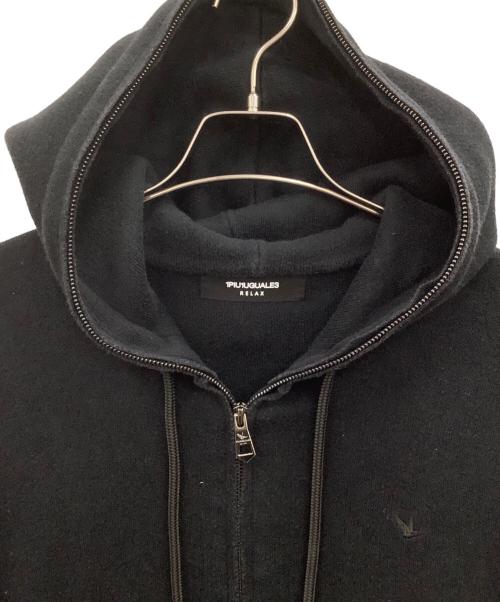 1PIU1UGUALE3 RELAX（ウノピゥウノウグァーレトレ リラックス）1PIU1UGUALE3 RELAX (ウノピゥウノウグァーレトレ リラックス) ジップパーカー ブラック サイズ:XLの古着・服飾アイテム