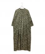 journal standard luxeジャーナルスタンダード ラックス）の古着「長袖ワンピース」｜ネイビー×グリーン