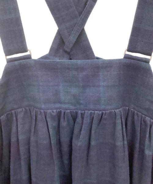 Y's（ワイズ）Y's (ワイズ) ベルテッドプリーツ ブラックマキシデニムスカート ネイビー サイズ:2の古着・服飾アイテム