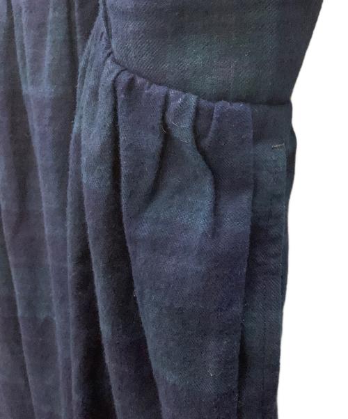 Y's（ワイズ）Y's (ワイズ) ベルテッドプリーツ ブラックマキシデニムスカート ネイビー サイズ:2の古着・服飾アイテム