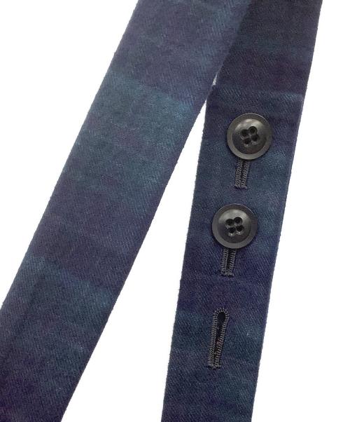 Y's（ワイズ）Y's (ワイズ) ベルテッドプリーツ ブラックマキシデニムスカート ネイビー サイズ:2の古着・服飾アイテム