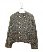 Mila Owenミラオーウェン）の古着「コンパクトダブルツィードジャケット」｜グレー