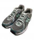 NEW BALANCEニューバランス）の古着「ランニングシューズ」｜グレー×グリーン