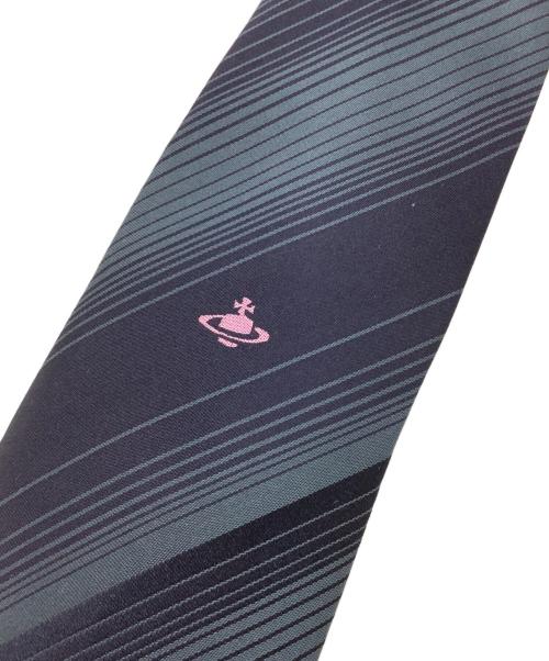 Vivienne Westwood（ヴィヴィアンウエストウッド）Vivienne Westwood (ヴィヴィアンウエストウッド) ネクタイ ネイビー×グレー サイズ:−の古着・服飾アイテム