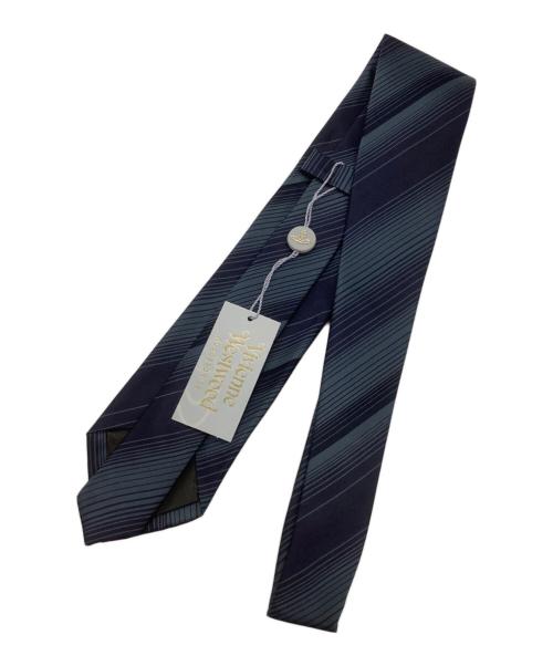 Vivienne Westwood（ヴィヴィアンウエストウッド）Vivienne Westwood (ヴィヴィアンウエストウッド) ネクタイ ネイビー×グレー サイズ:−の古着・服飾アイテム