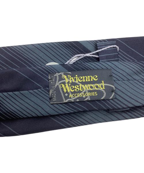 Vivienne Westwood（ヴィヴィアンウエストウッド）Vivienne Westwood (ヴィヴィアンウエストウッド) ネクタイ ネイビー×グレー サイズ:−の古着・服飾アイテム